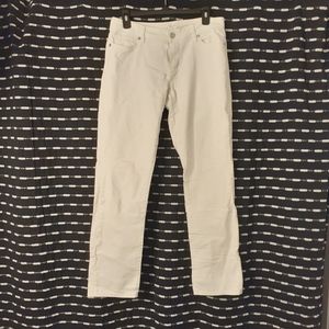 White LOFT Curvy Straight Pants Size 27/4